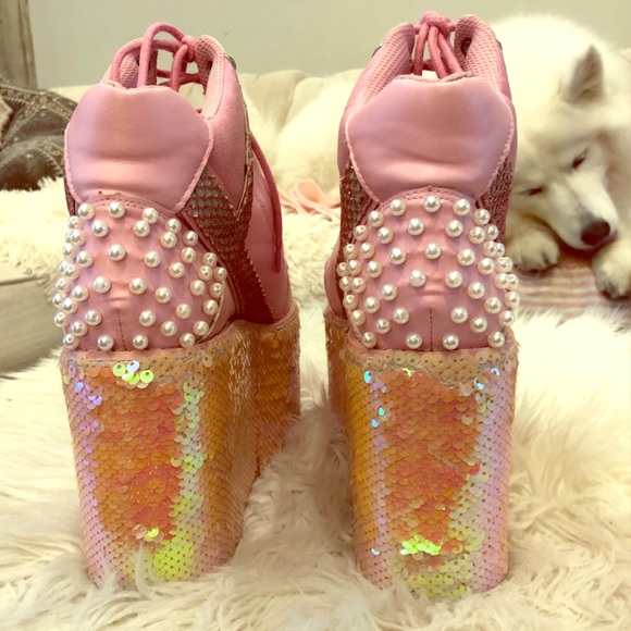 Y.RU Qozmo Mermaid Sequin Platforms (SOLD OUT) - Picture 2 of 5